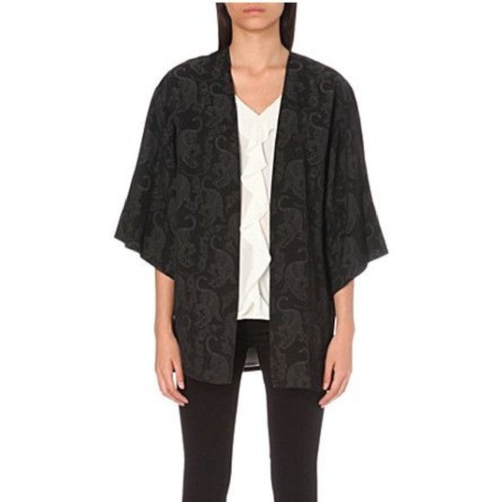 Sandro Paris‎ Tigermoon Woven Kimono Duster Cover Up Jacket